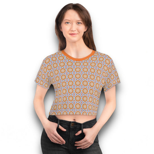 Women's "SOL" Cymatic AOP Crop T Shirt