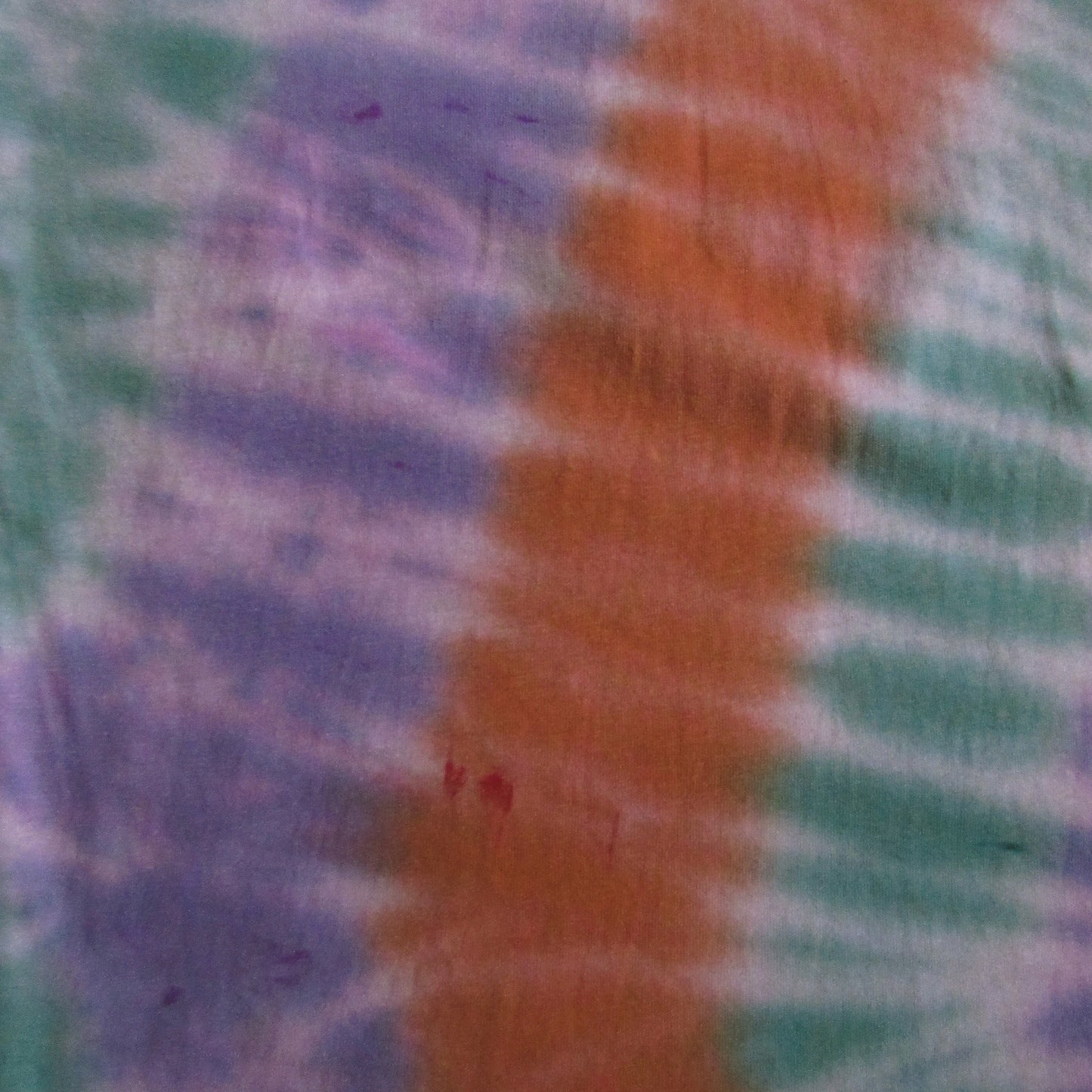 Purple, Deep Green & Orange Sunburst Tie Dye T Shirt