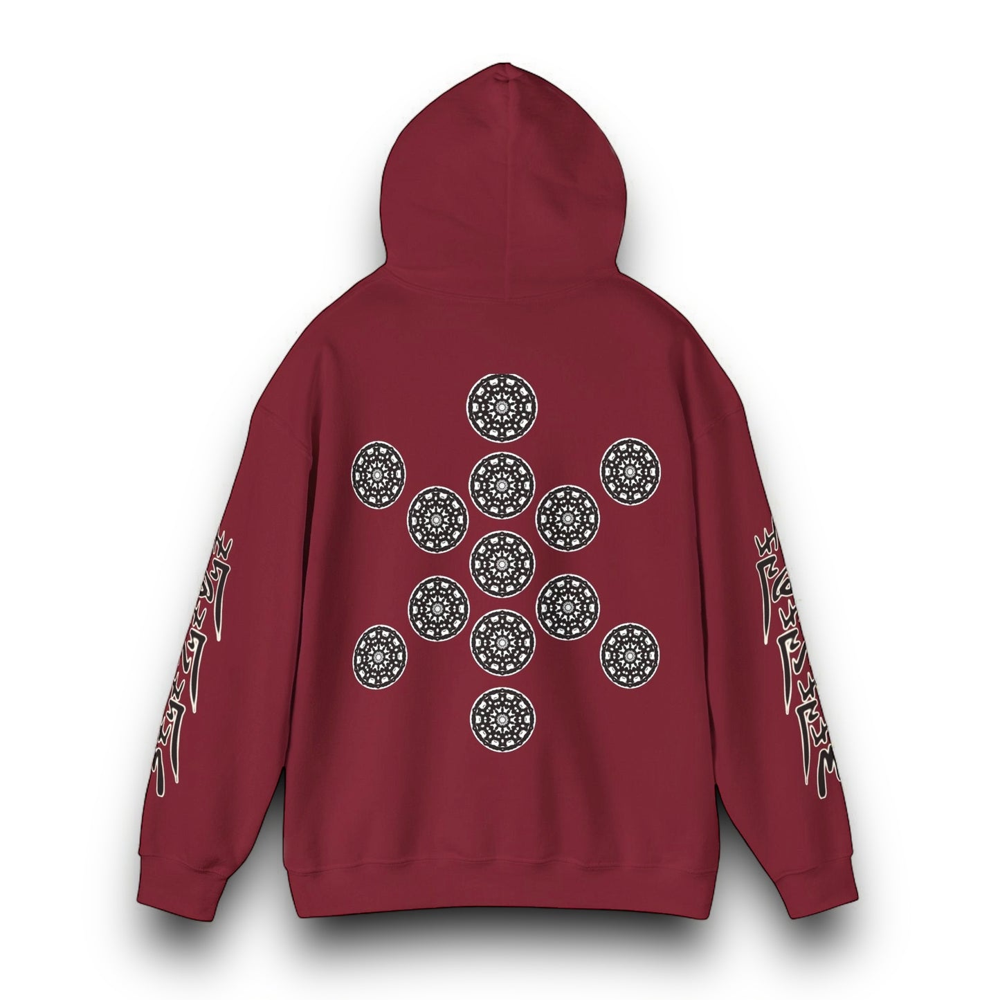 Men's 3ETD Noir "STMPUNK" Sleeve Print Hoodie