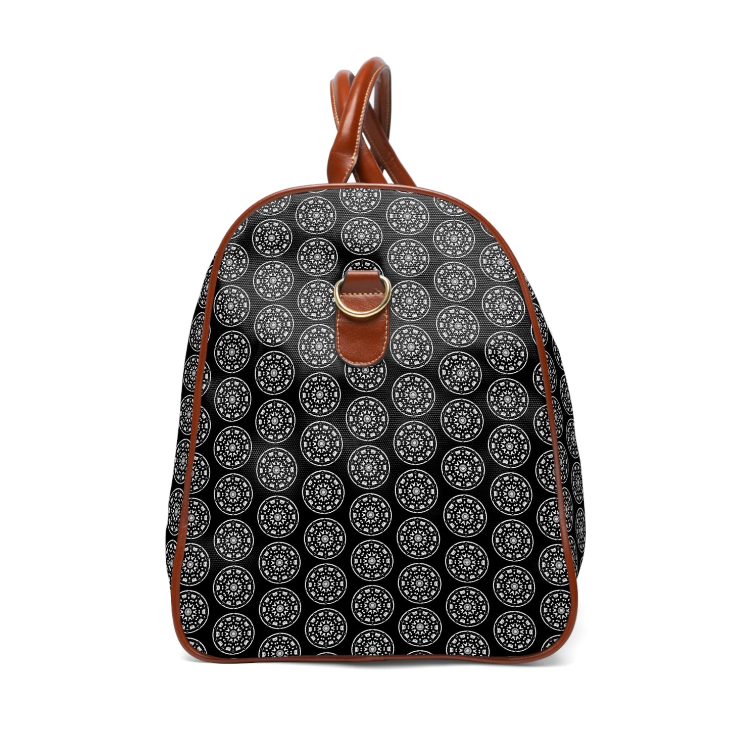 Noir STMPUNK Cymatic Aop Waterproof Pu Travel Bag (Black)