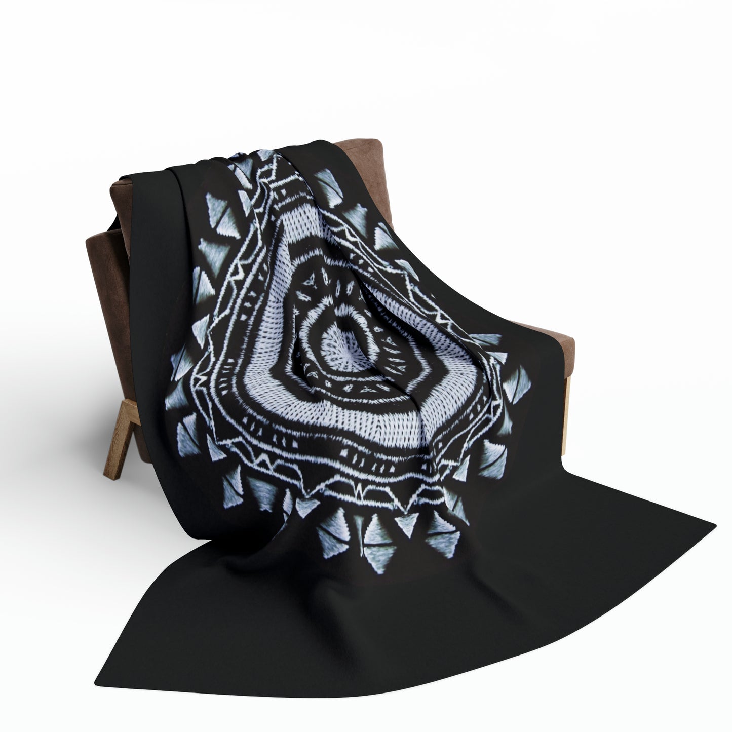 MAYA Cymatic Arctic Fleece Blanket (Black)