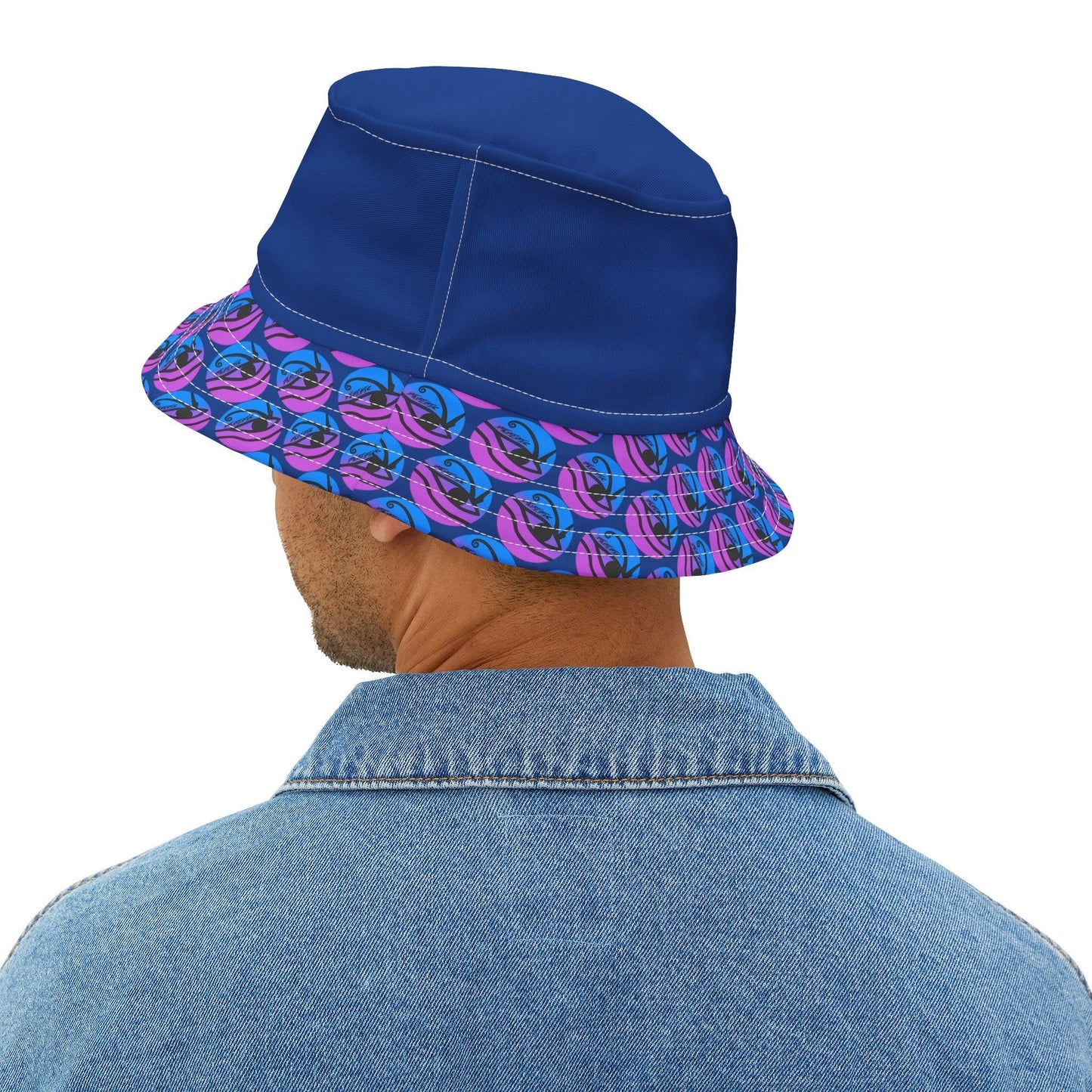 3EyeTyeDye Logo Print Bucket Hat (Dark Blue)