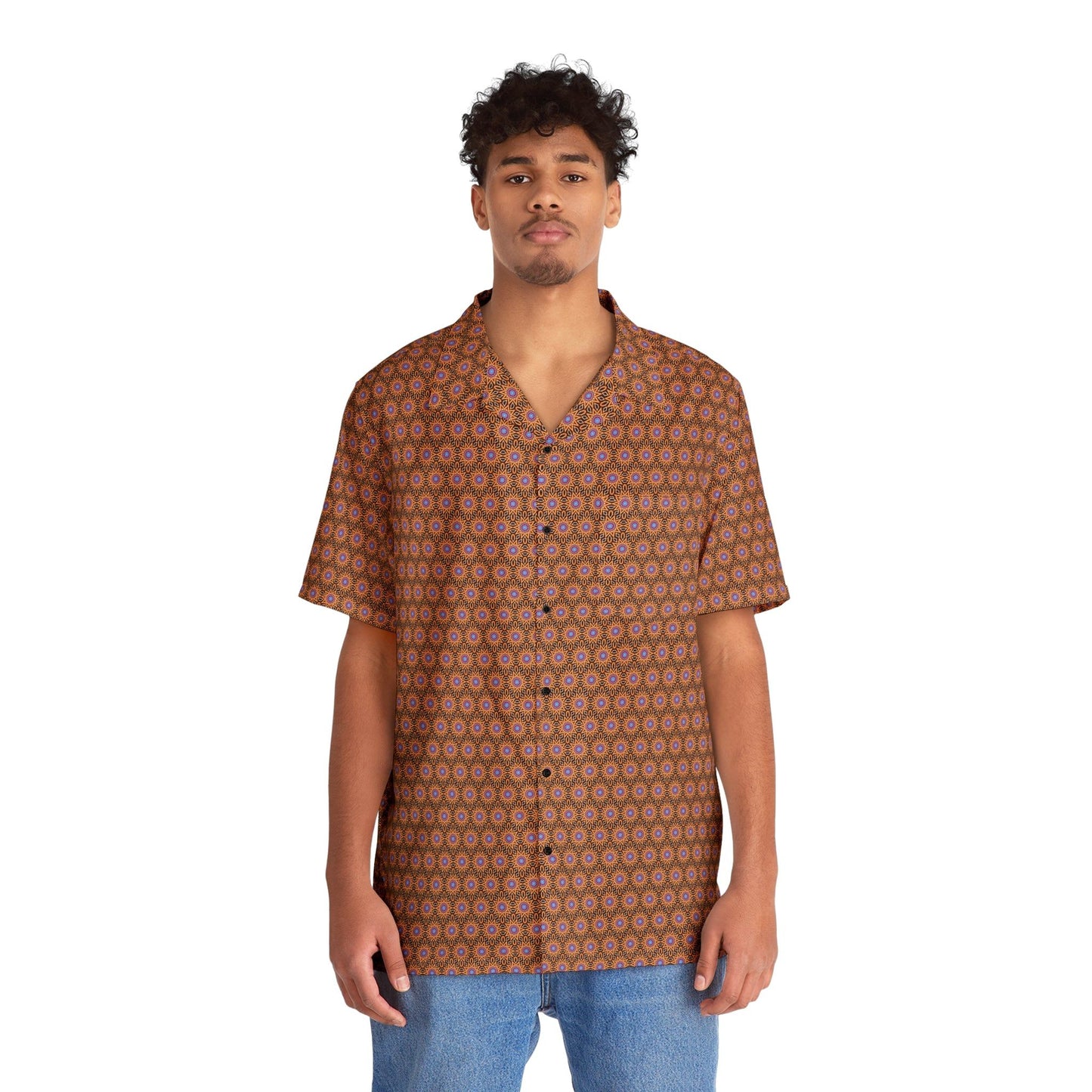 Men's "KABBA" Cymatic AOP Hawaiian Shirt
