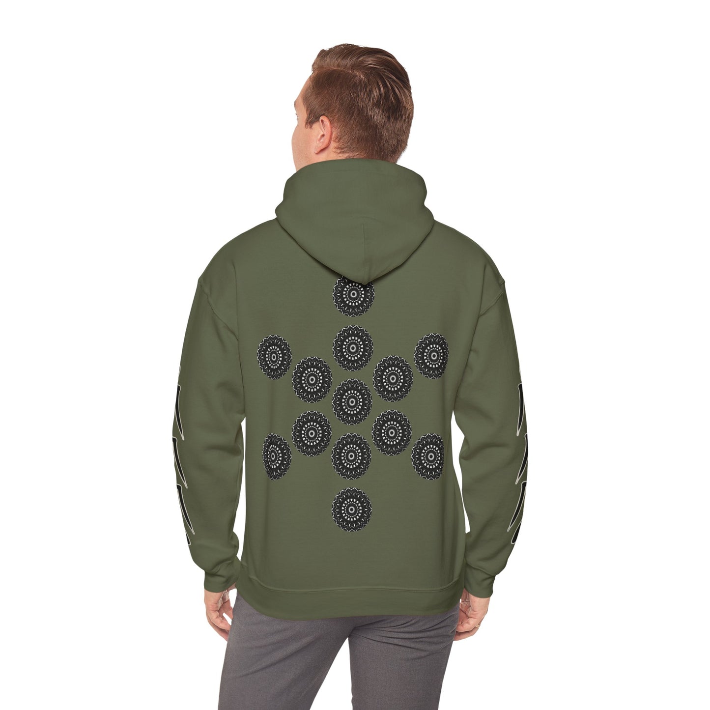 Men's 3ETD Noir "TRIBAL" Cymatic Print Hoodie