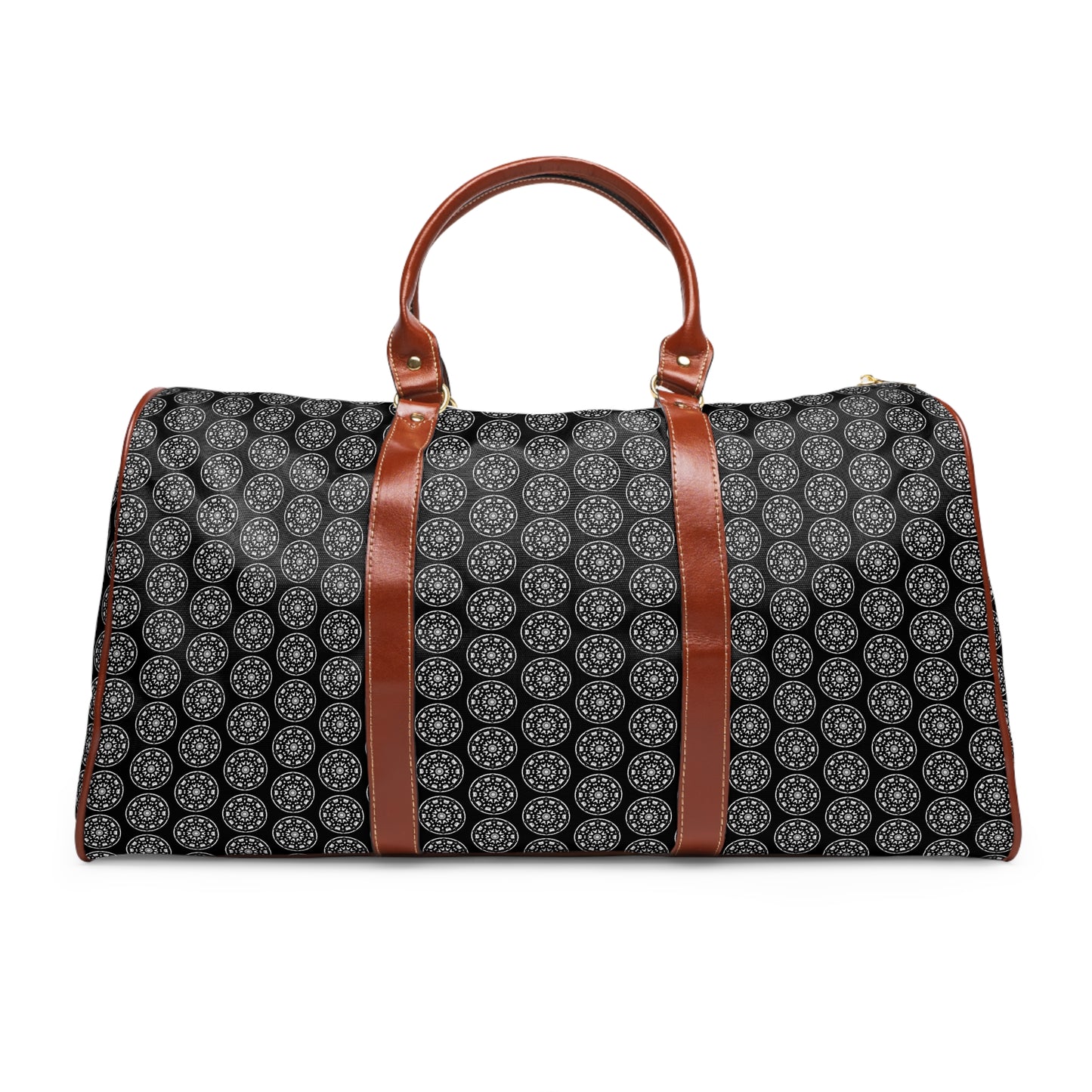 Noir STMPUNK Cymatic Aop Waterproof Pu Travel Bag (Black)