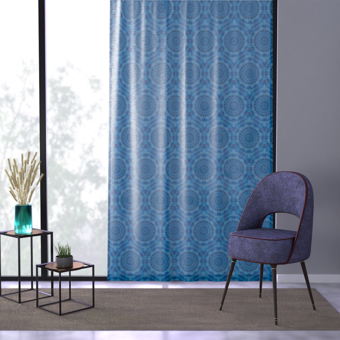 "AVIAN" Cymatic Print Window Curtain - Vibrant Design for Home Decor