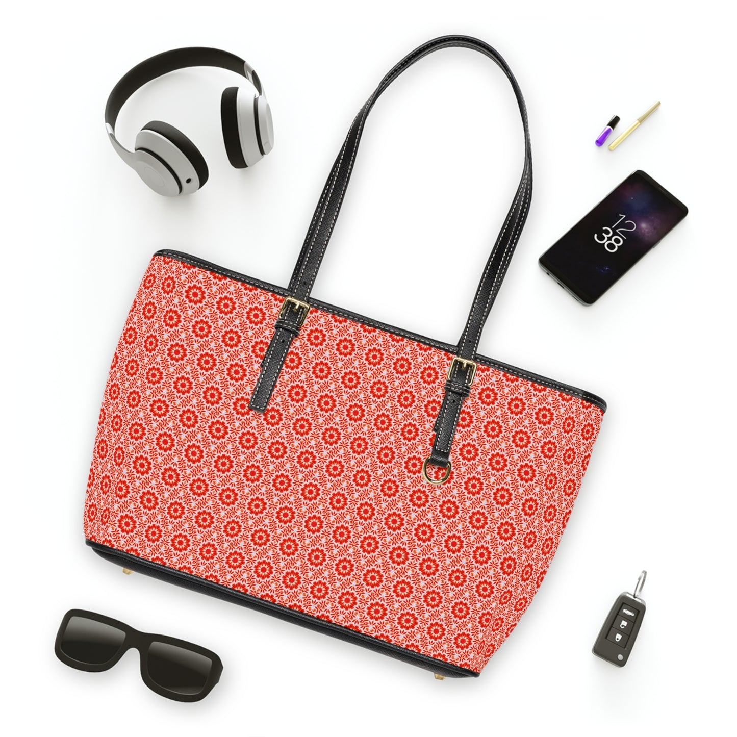 SACRAL Cymatic Aop Pu Leather Shoulder Bag