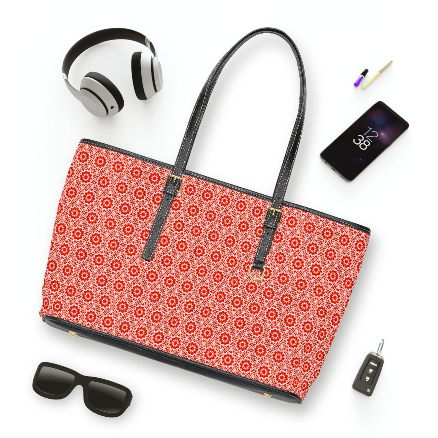 SACRAL Cymatic Aop Pu Leather Shoulder Bag