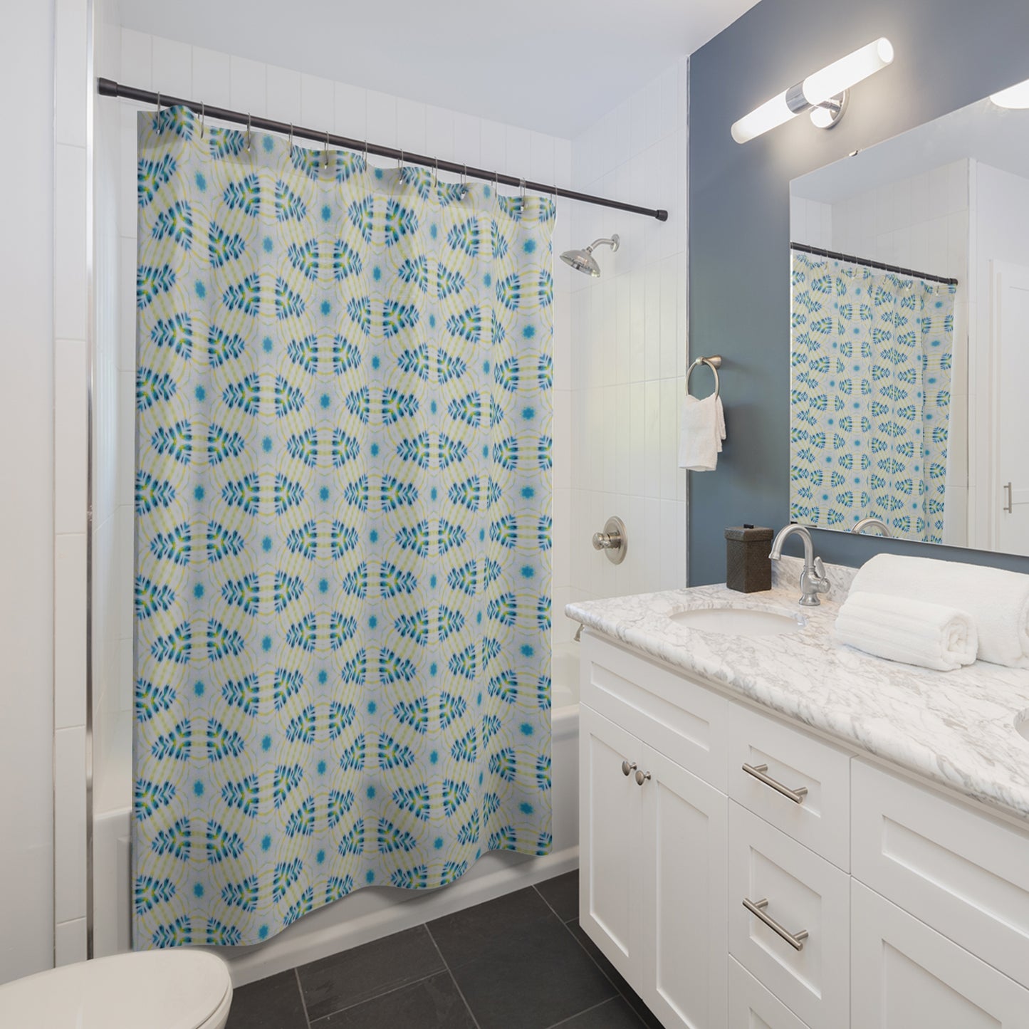 "CYMANTIQUE" Cymatic Print Shower Curtains