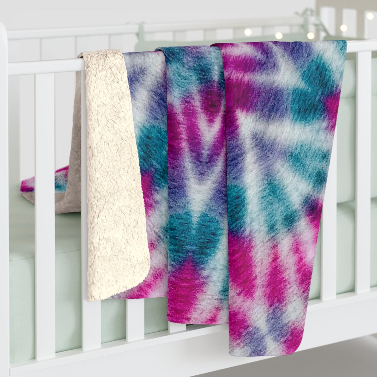 "ULTRAVIOL3T" Sherpa Fleece Blanket | Cosy Throw for Home Decor & Gifts