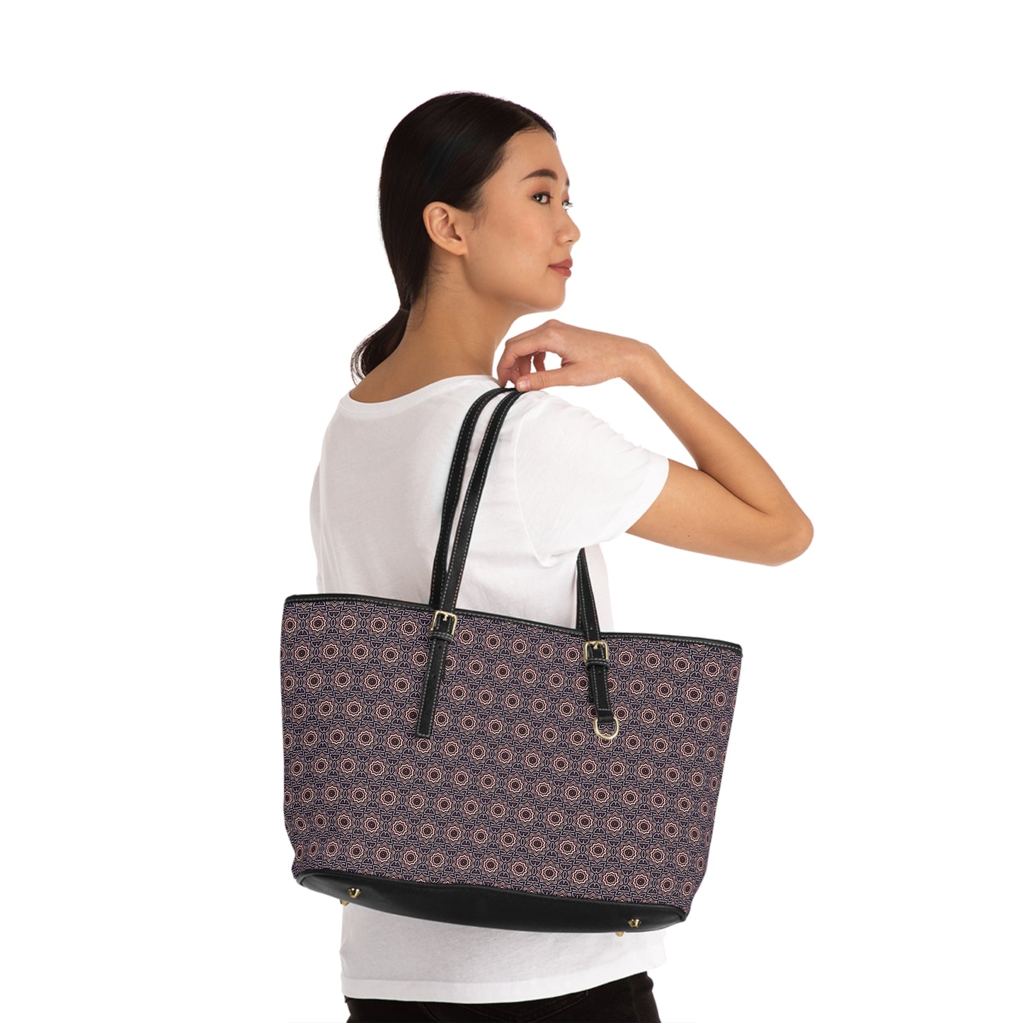A-BYSS Cymatic Aop Pu Leather Shoulder Bag