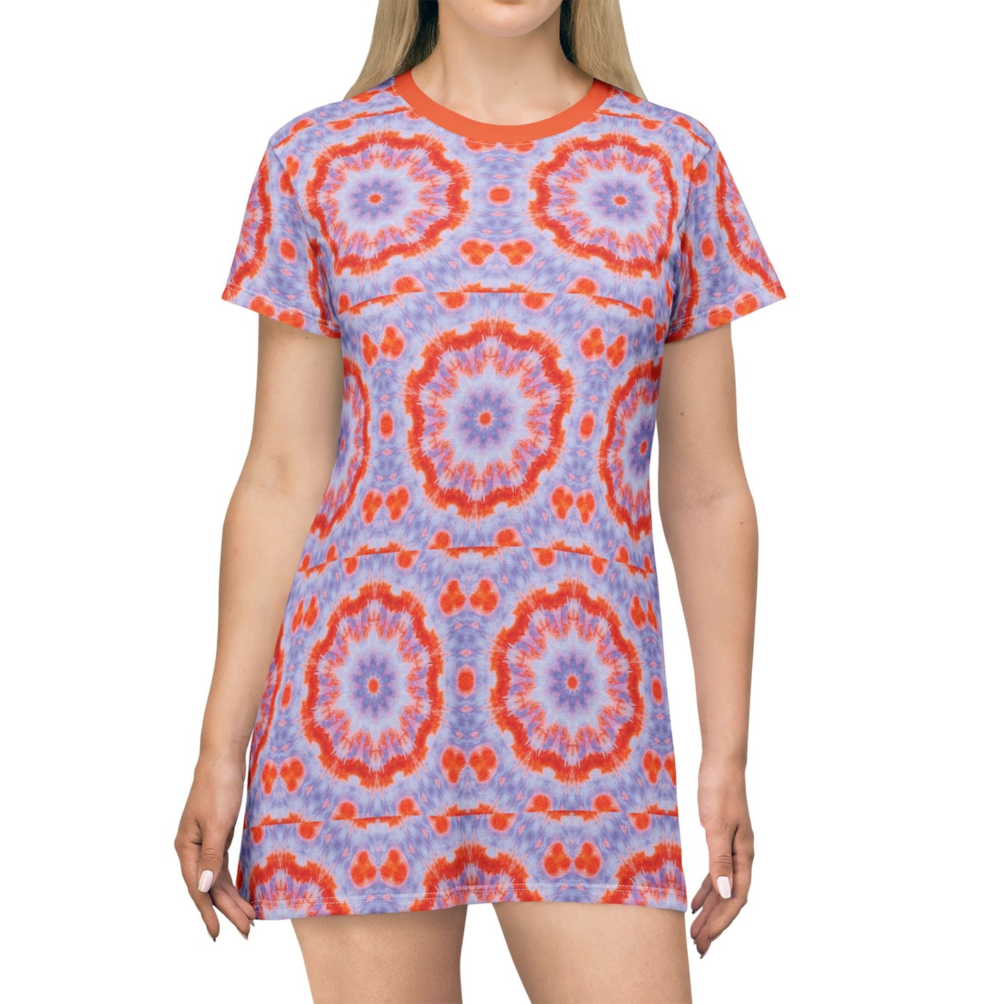 Women's "NEBU" AOP T-Shirt Dress for Summer Fun
