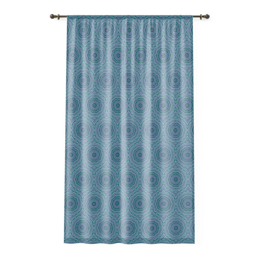 "GR33N3RY" Cymatic Print Window Curtain