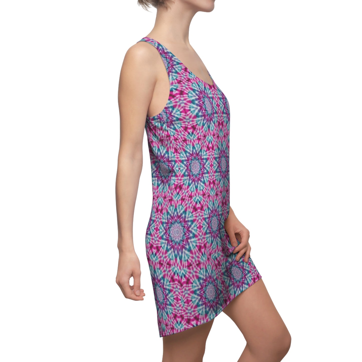 Women’s "ULTRAVIOL3T" Cymatic Print Racerback Dress