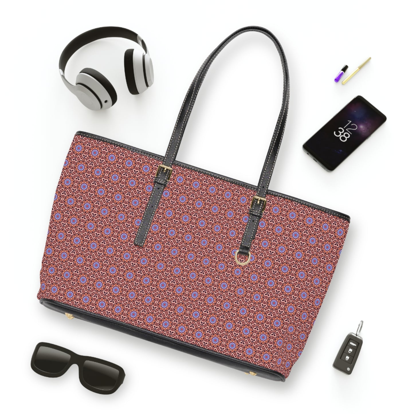 DECA Cymatic Aop Pu Leather Shoulder Bag