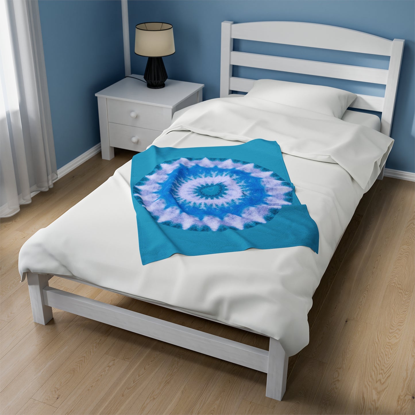 E-VEIL EYE 2 Cymatic Velveteen Blanket (Turquoise)