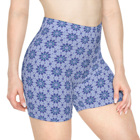Women's Cymatic AOP Biker Shorts (LOTUS)