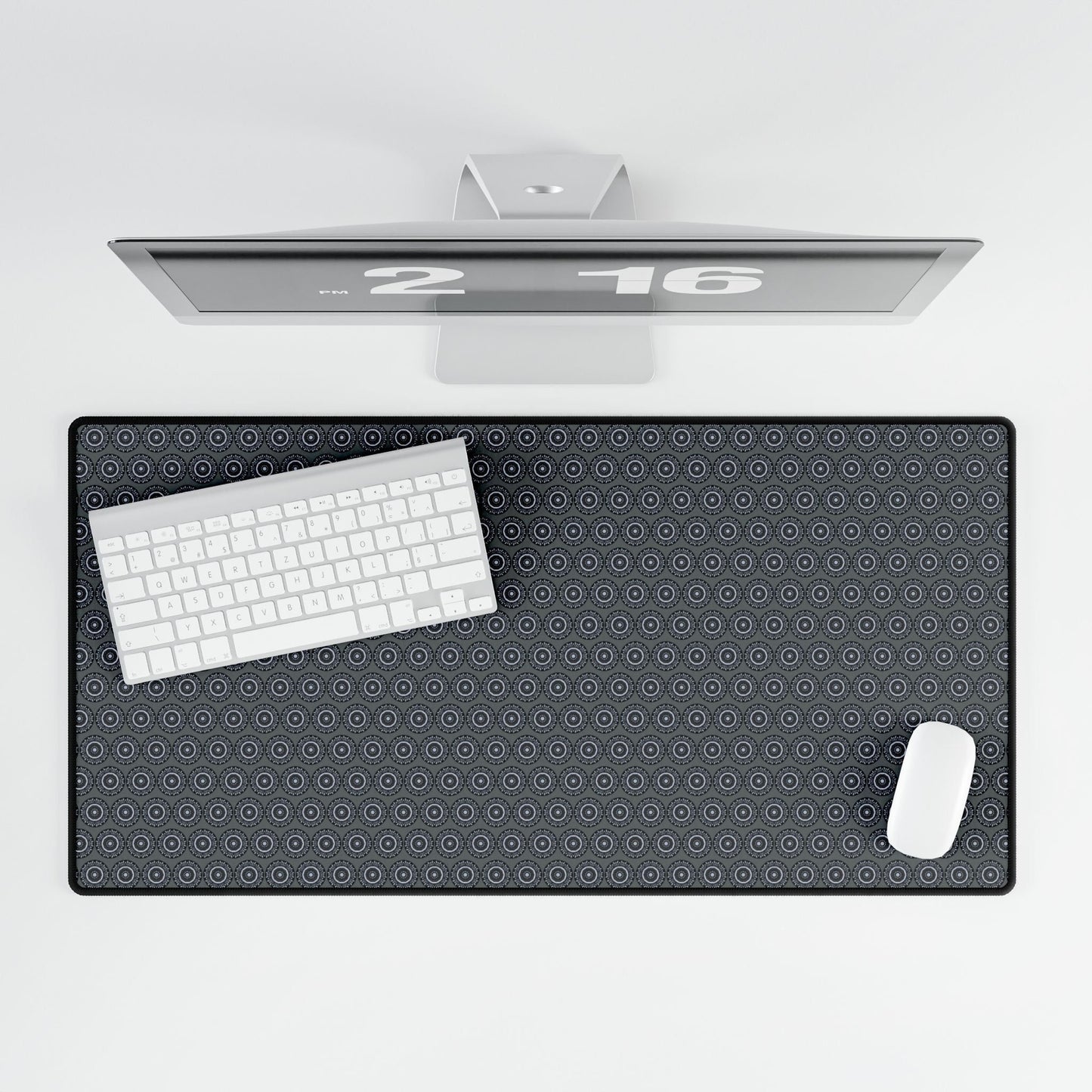 “MAYA” Cymatic Office Desk Mat (Dark Grey)