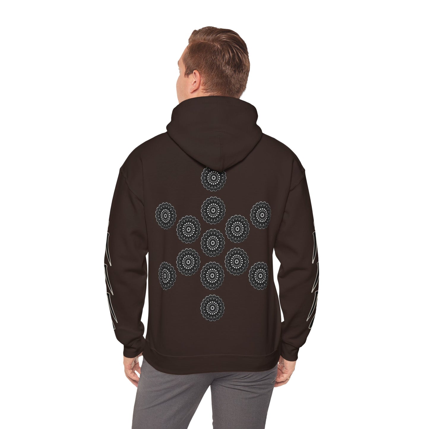 Men's 3ETD Noir "TRIBAL" Cymatic Print Hoodie