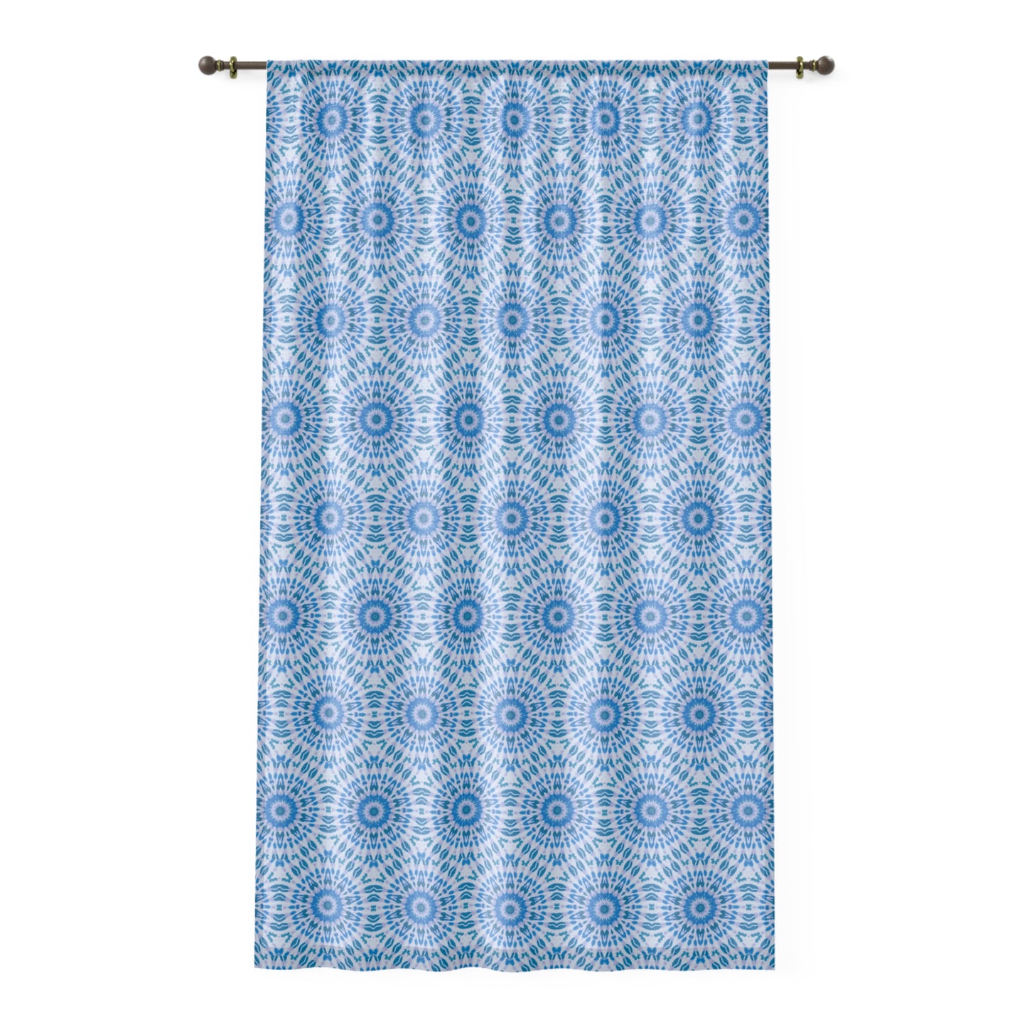 "E-VEIL EYE" Cymatic Print Window Curtain - Vibrant Design for Home Decor