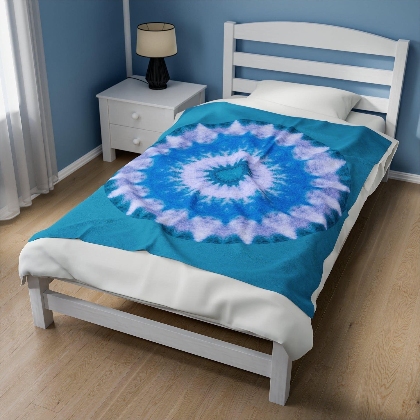 E-VEIL EYE 2 Cymatic Velveteen Blanket (Turquoise)