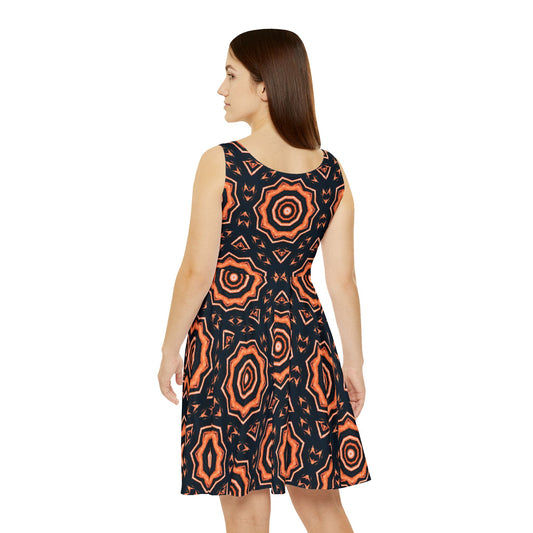 Women's "417" Cymatic Print Skater Dress