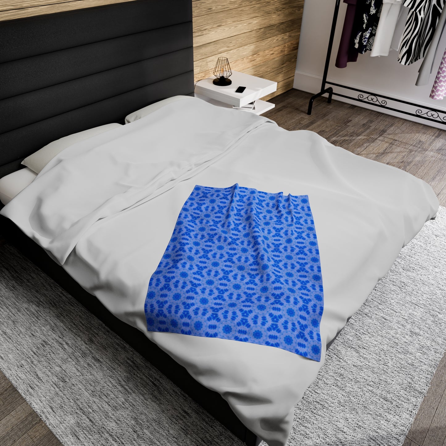 BLU3DR3AM Cymatic AOP Velveteen Blanket