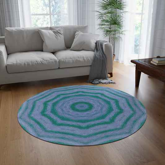 "GR33N3RY" Cymatic Round Rug