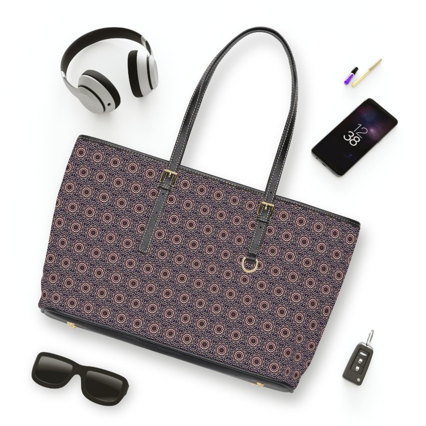 A-BYSS Cymatic Aop Pu Leather Shoulder Bag