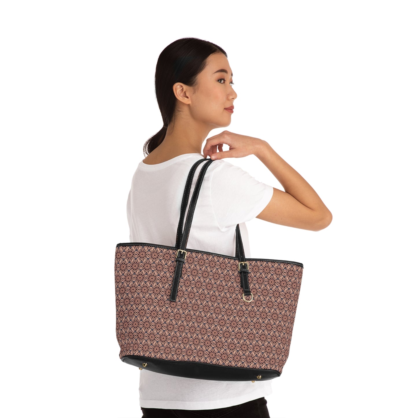 FREQNCY Cymatic Aop Pu Leather Shoulder Bag