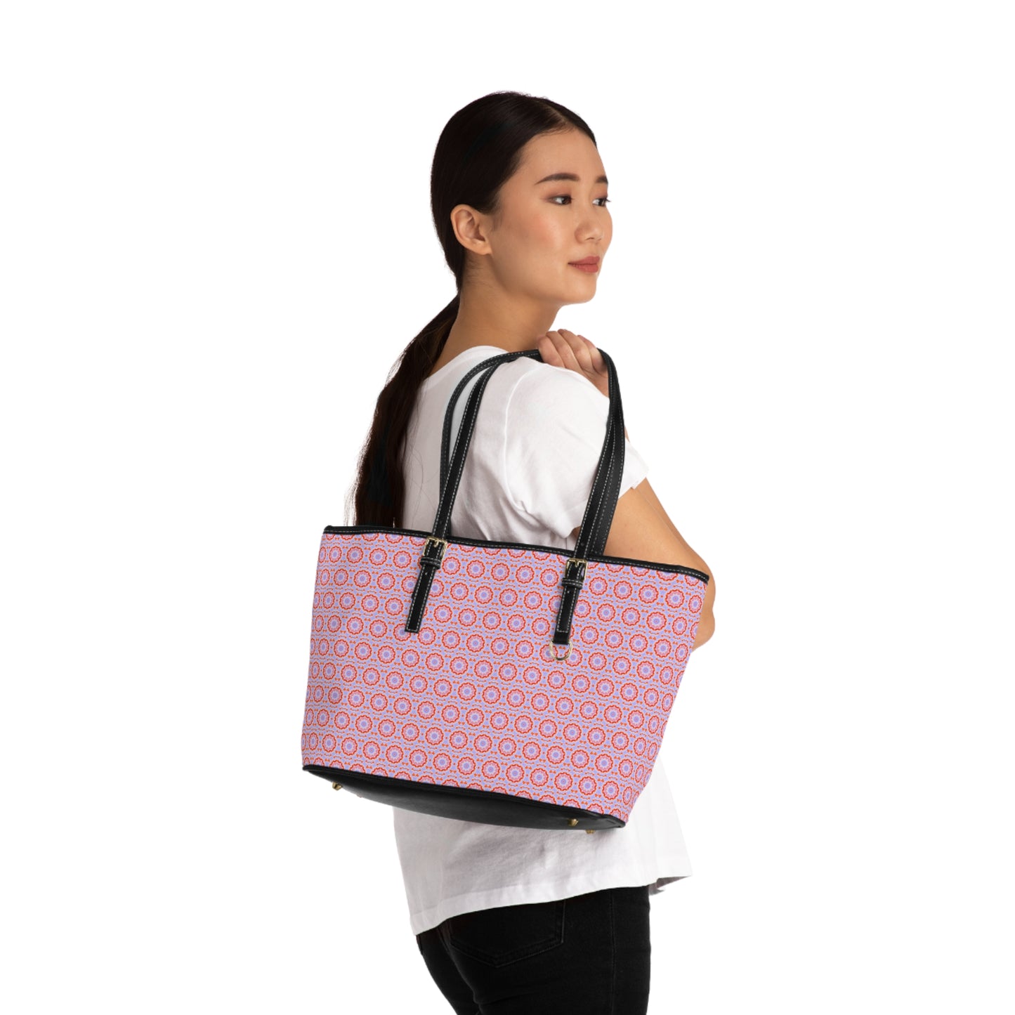 NEBU Cymatic Aop Pu Leather Shoulder Bag