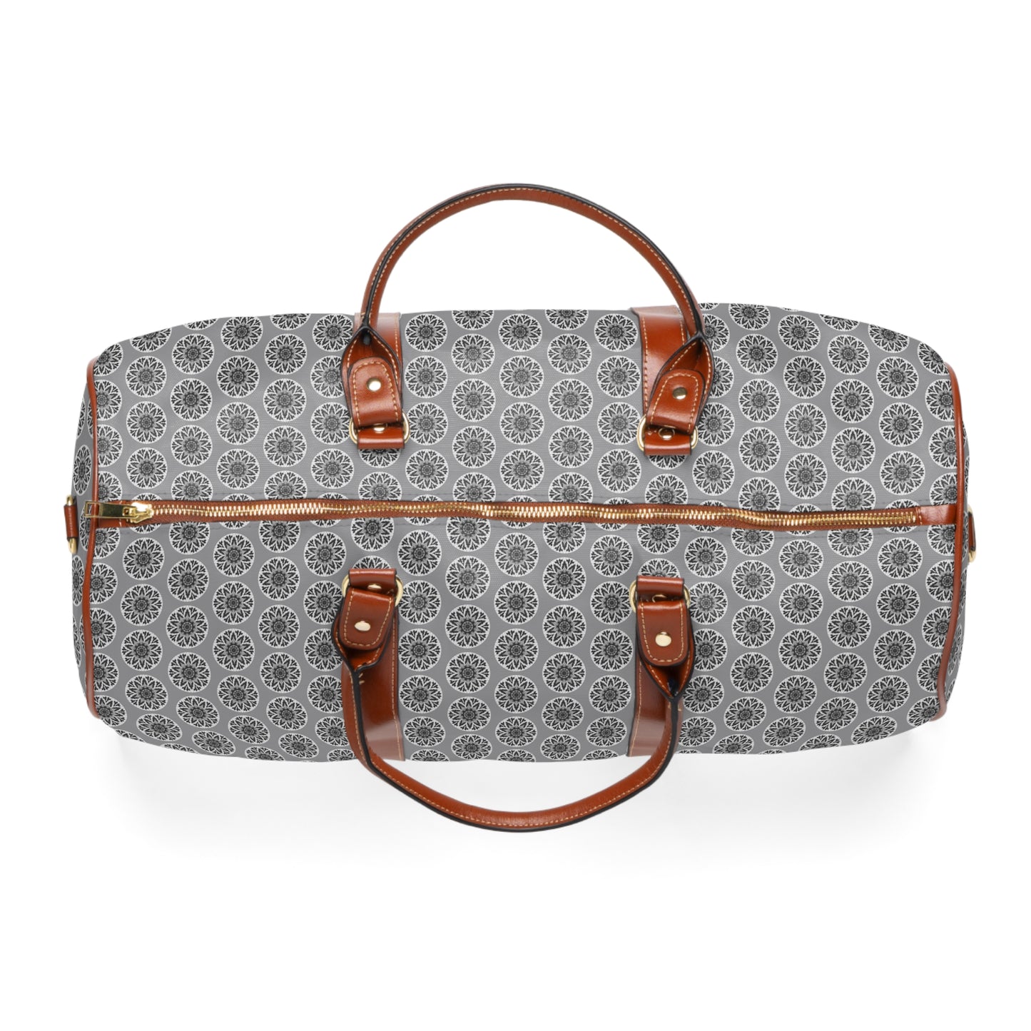 Noir GETA Cymatic Aop Waterproof Pu Travel Bag (Grey)