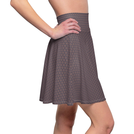 Women's “A-BYSS” Cymatic AOP Skater Skirt