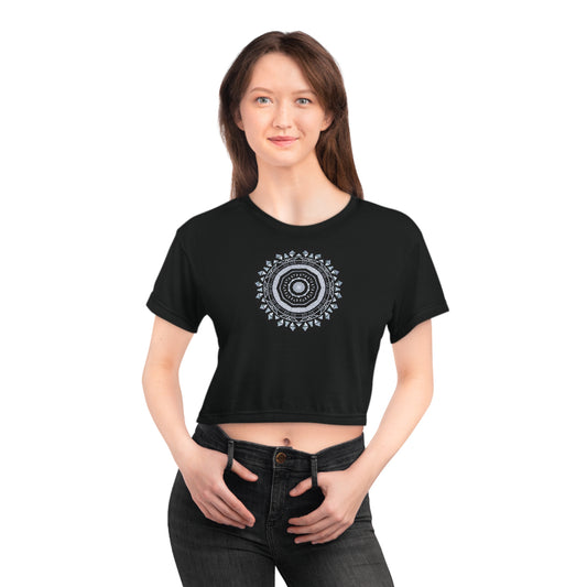 Women's “MAYA” Cymatic Print Crop T Shirt