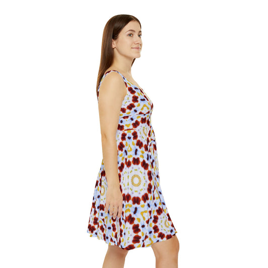 Women's "MOSAIC" Cymatic Print Skater Dress