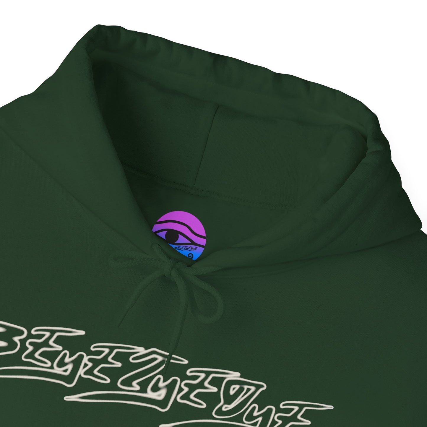 Men's 3ETD Wht Outline Print Hoodie