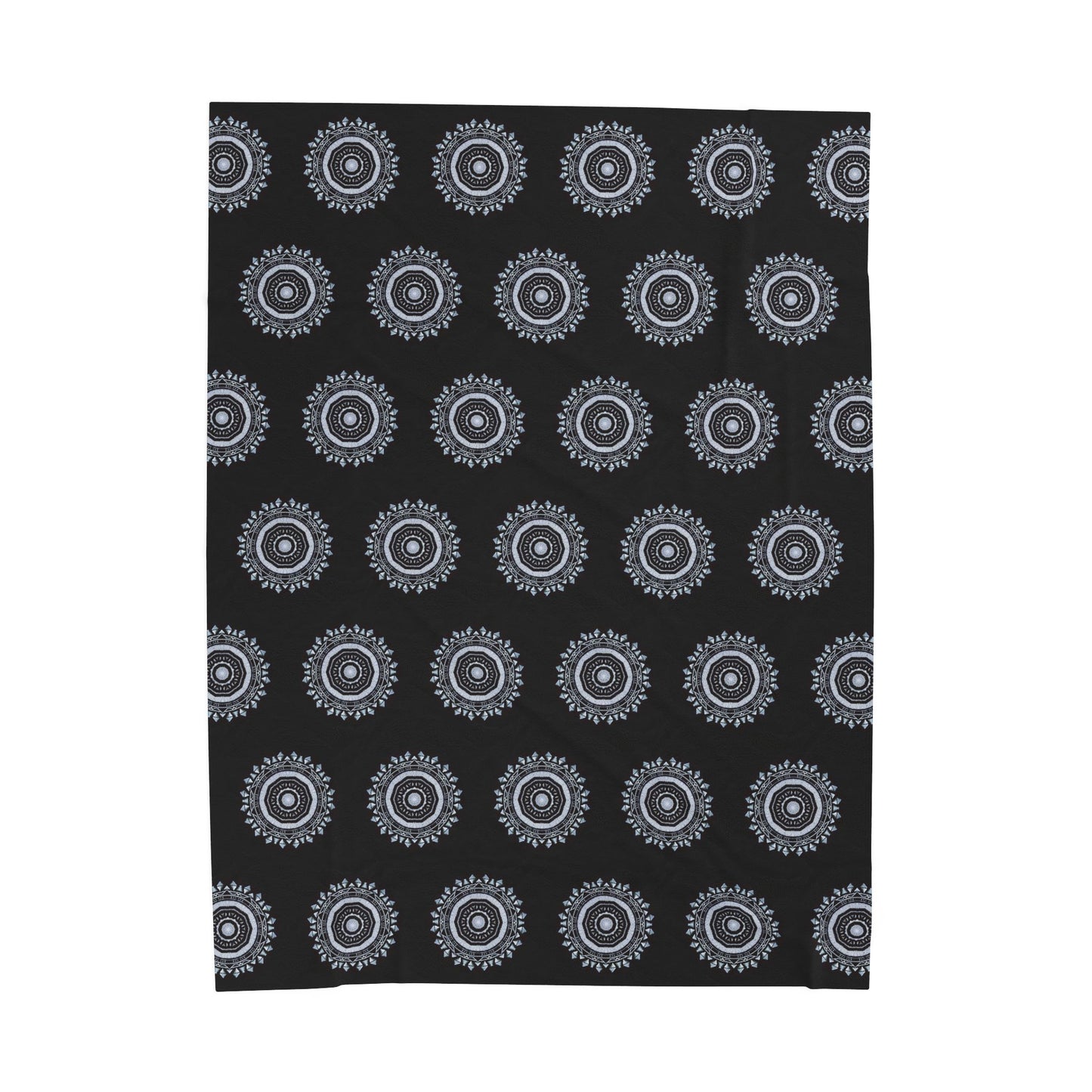 MAYA Cymatic AOP Velveteen Blanket (Black)