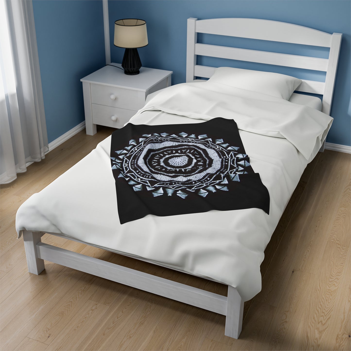 MAYA Cymatic Velveteen Blanket (Black)