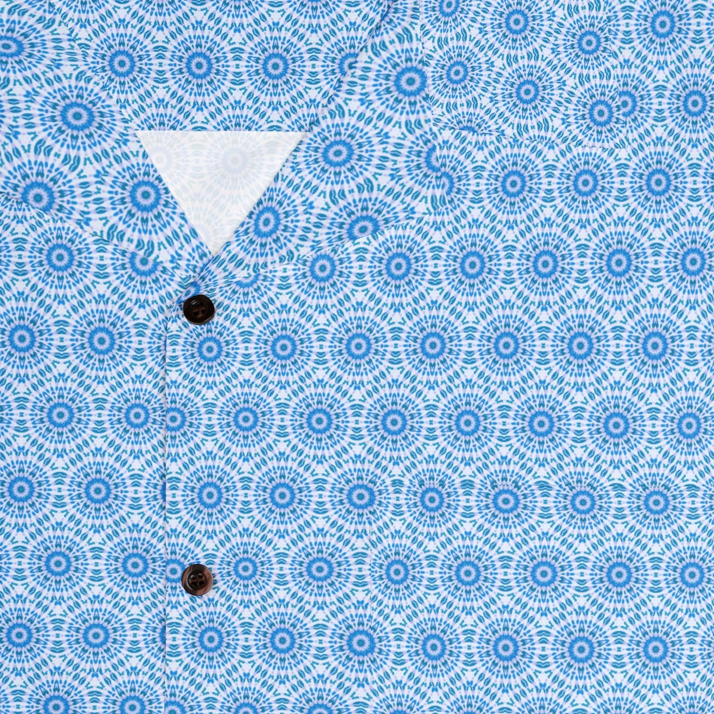 Men’s "E-VEIL I" Cymatic Aop Boxy Hawaiian Shirt