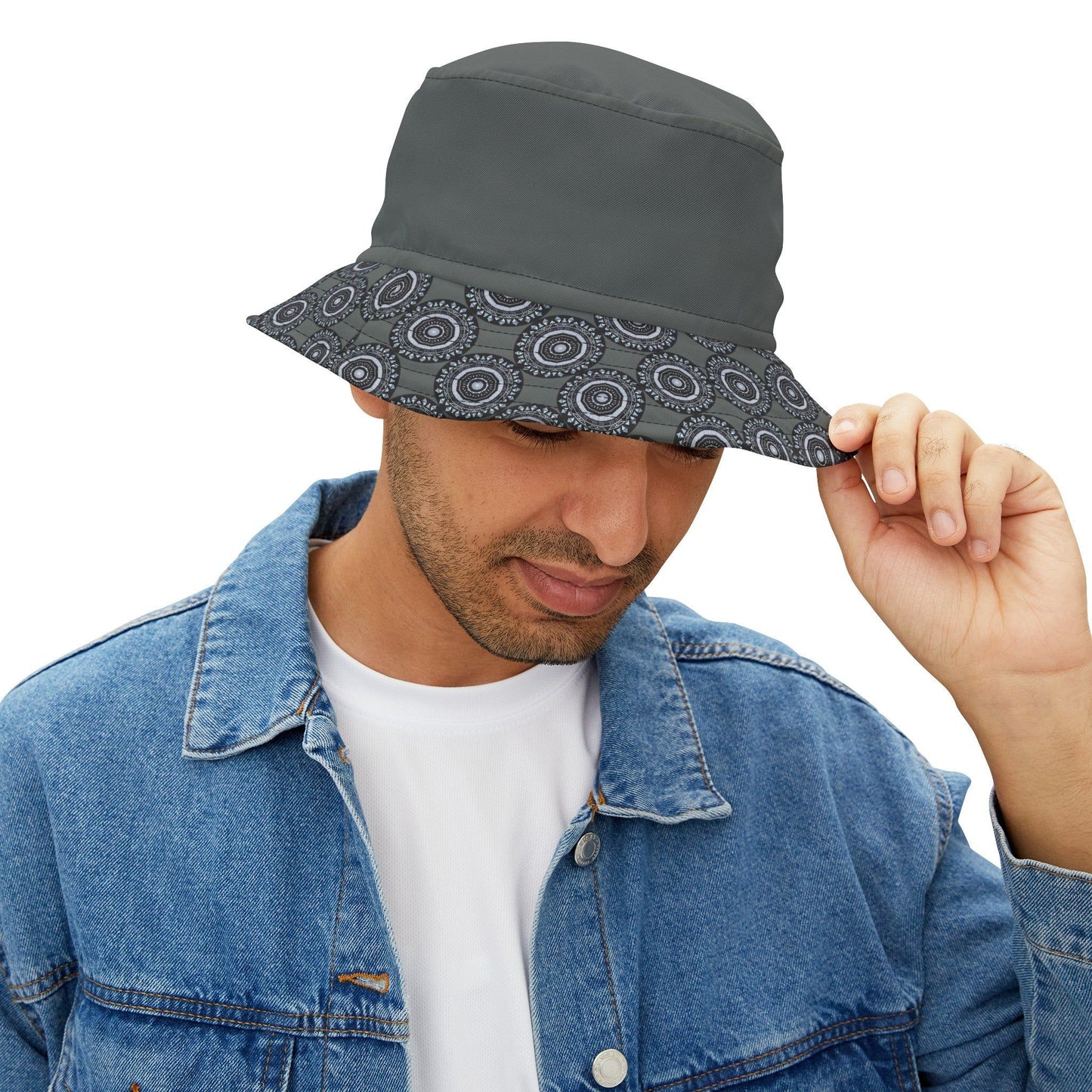 MAYA Cymatic Prt Bucket Hat (Dark Grey)