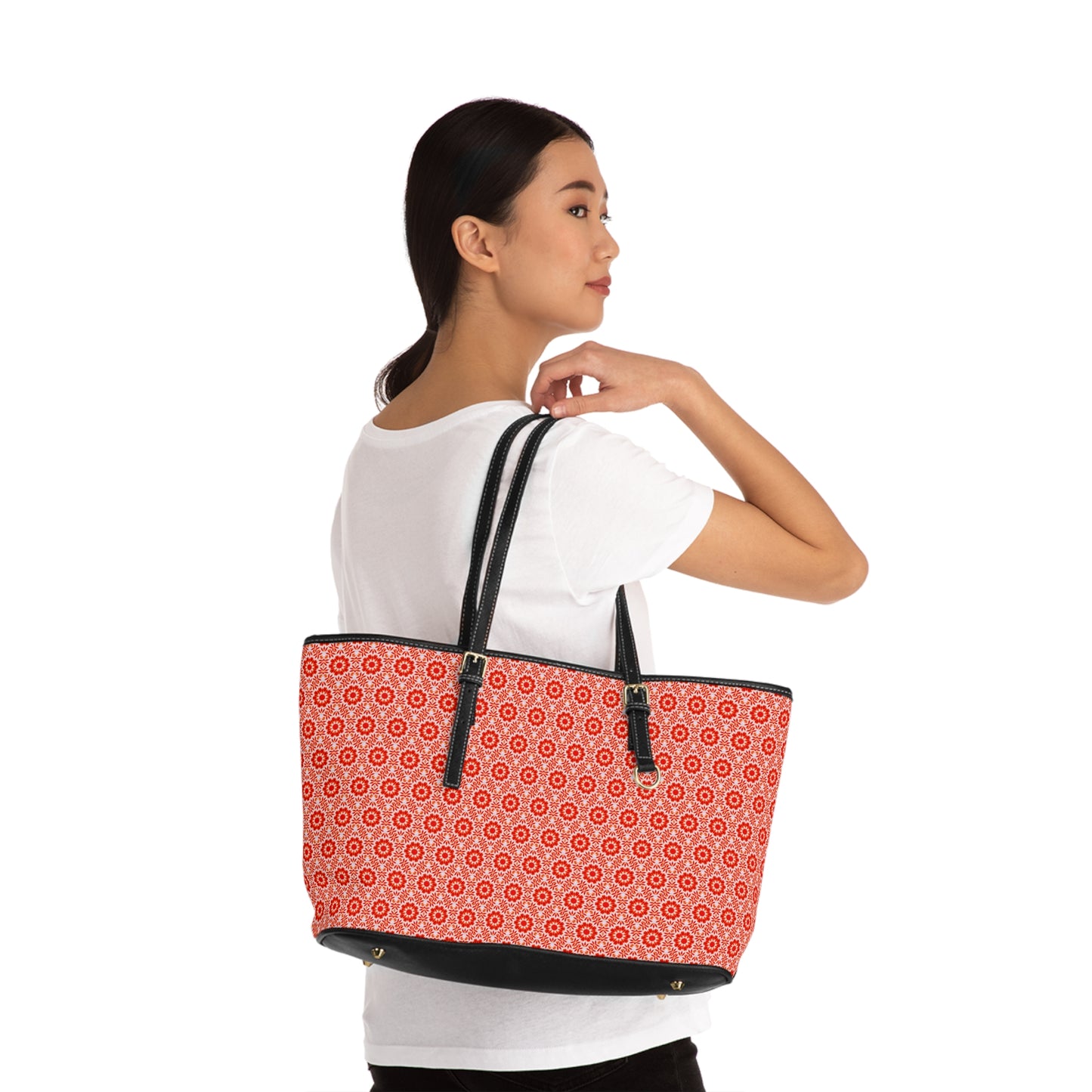 SACRAL Cymatic Aop Pu Leather Shoulder Bag