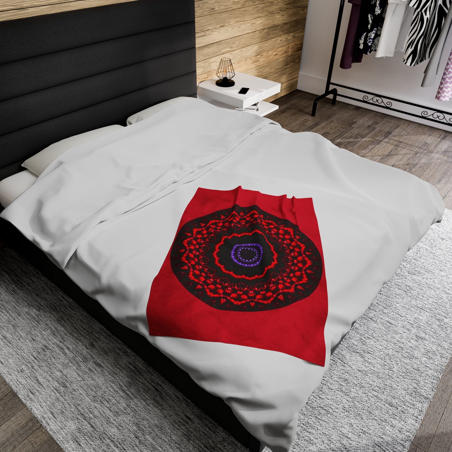 VESI-2 Cymatic Velveteen Blanket (Red)