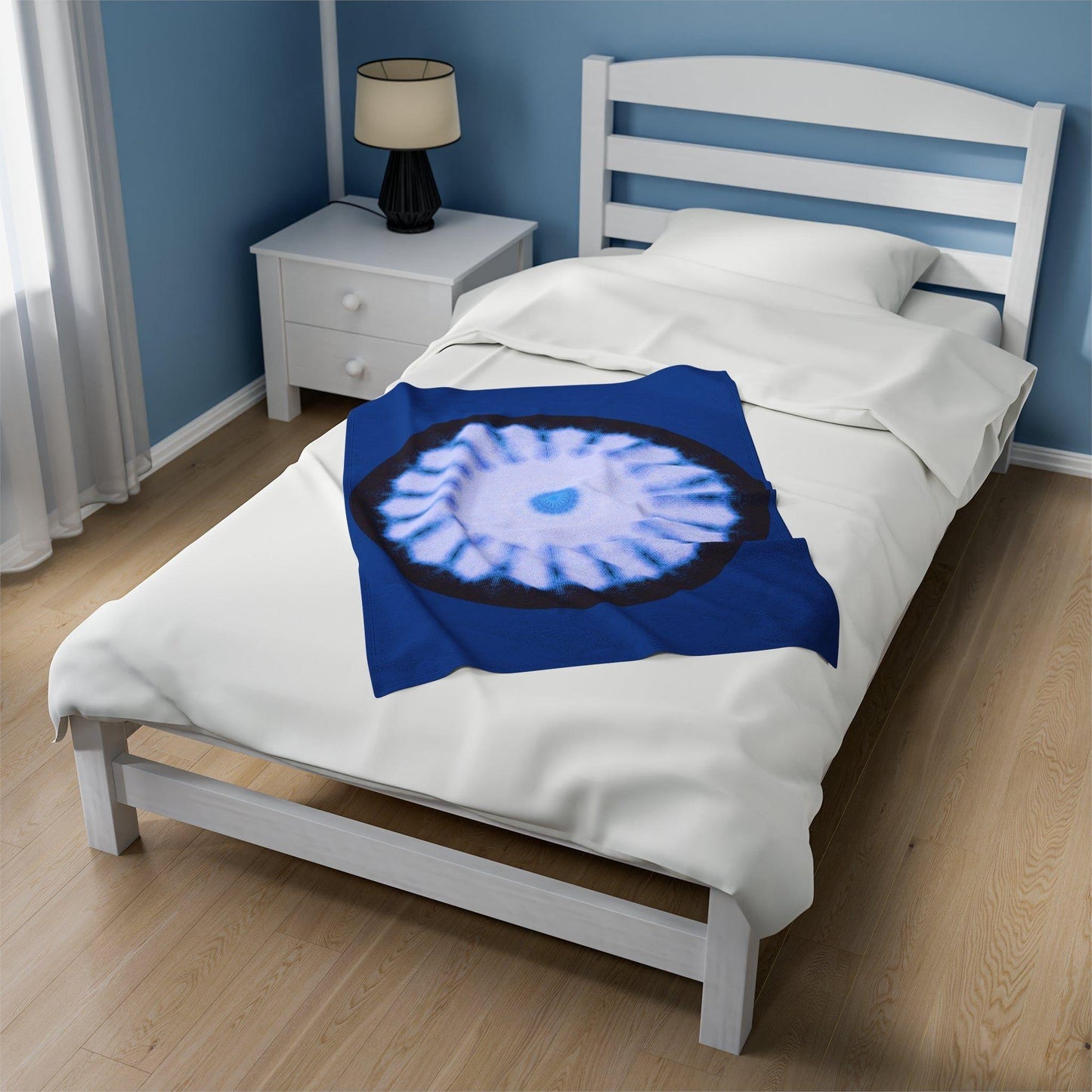 SNWFLK-2 Cymatic Velveteen Blanket (Dark Blue)