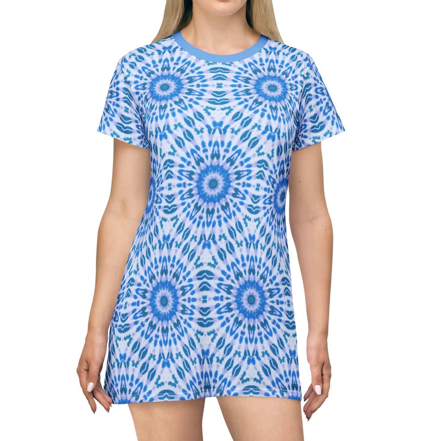 Women's "E-VEIL EYE" AOP T-Shirt Dress for Summer Fun