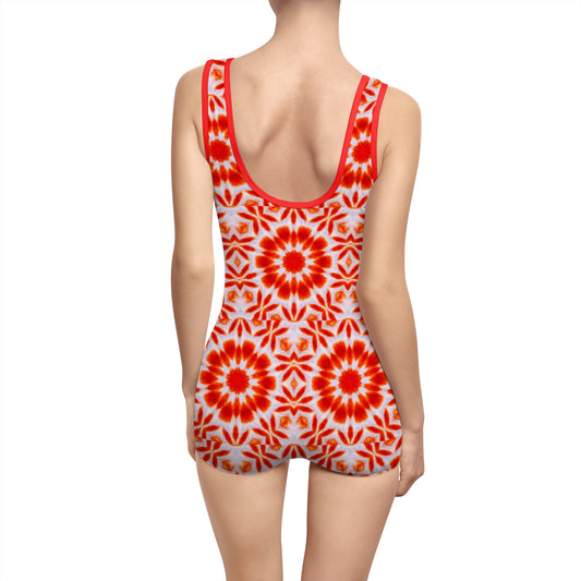 Women’s "SACRAL" Cymatic AOP Vintage Swimsuit