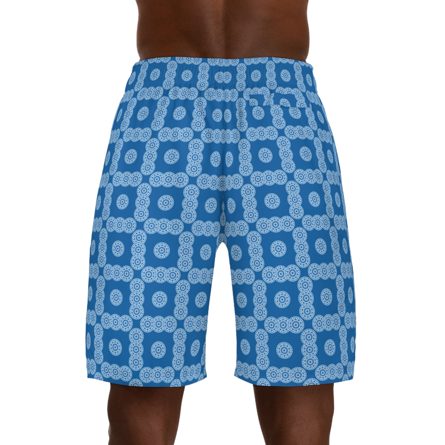 Men's "E-VEIL I" Check Jogger Shorts (AOP)