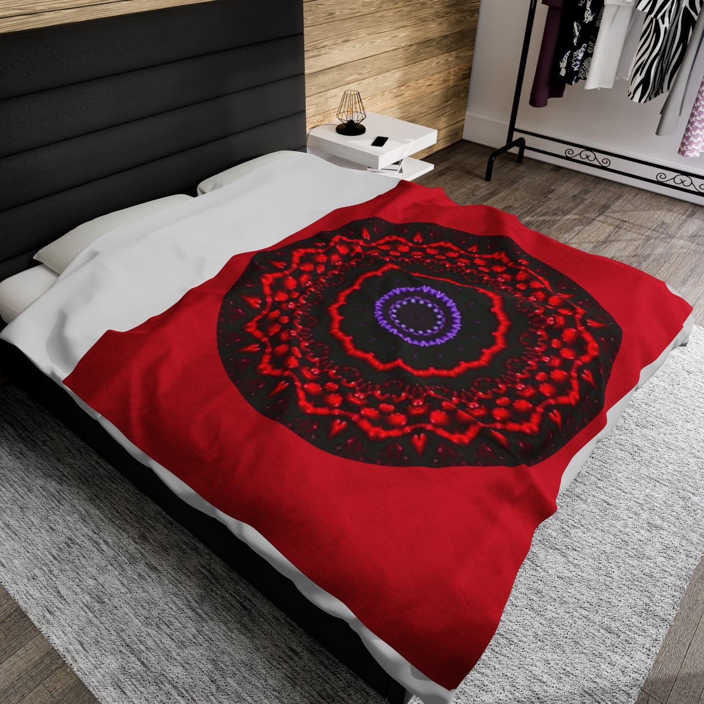 VESI-2 Cymatic Velveteen Blanket (Red)