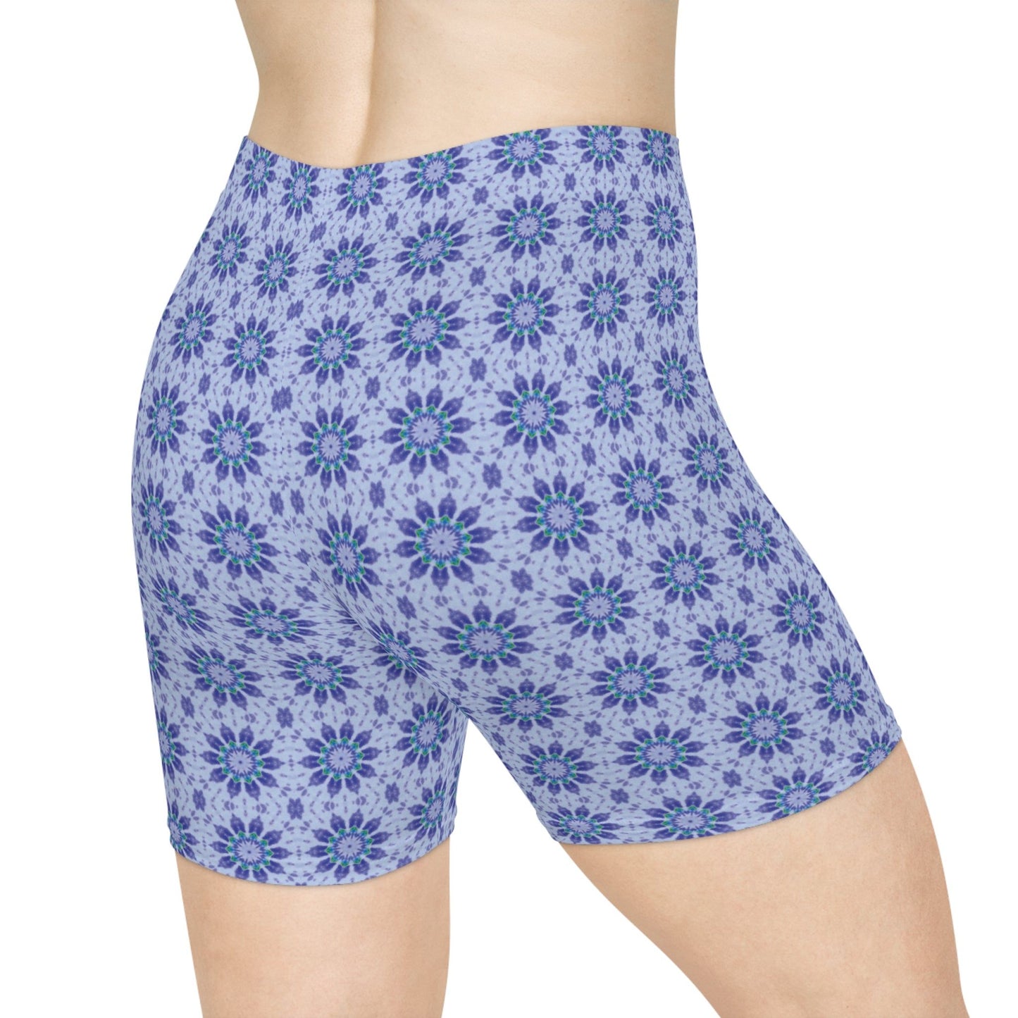 Women's Cymatic AOP Biker Shorts (LOTUS)