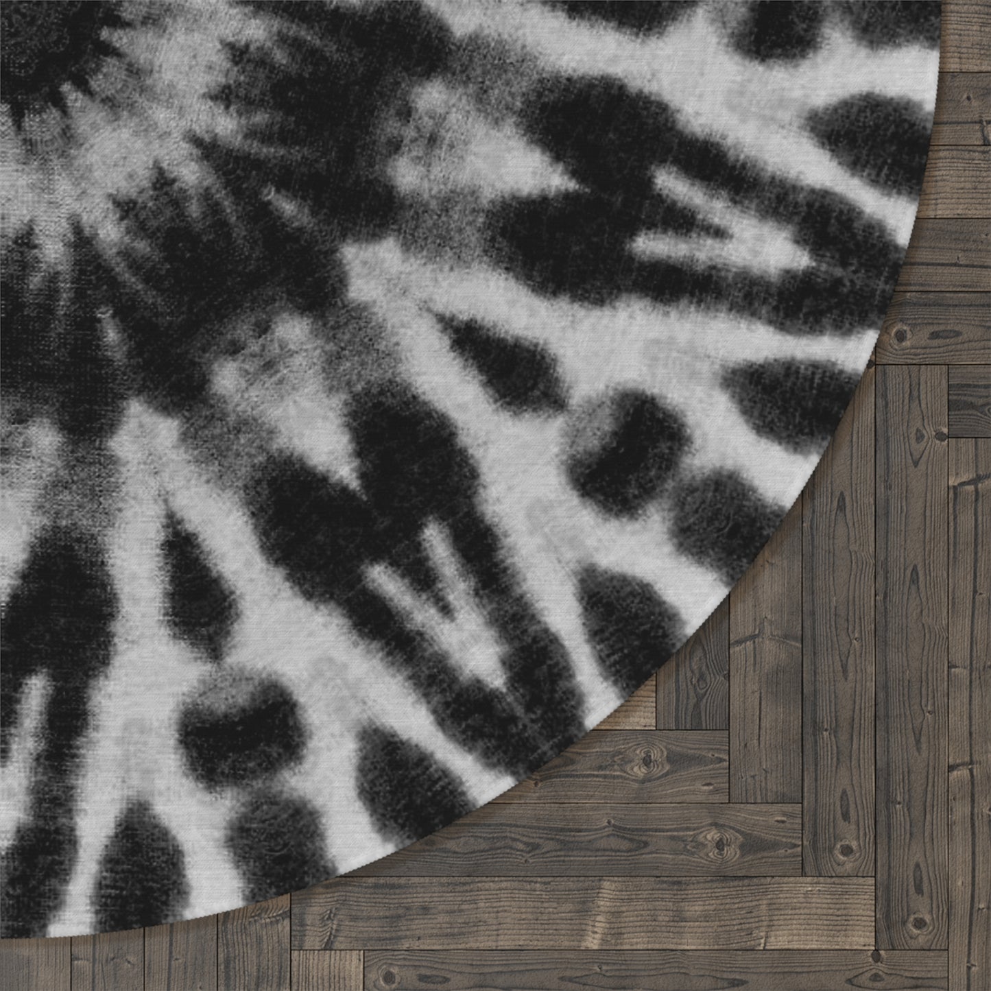E-VEIL EYE Cymatic Round Rug (Noir)