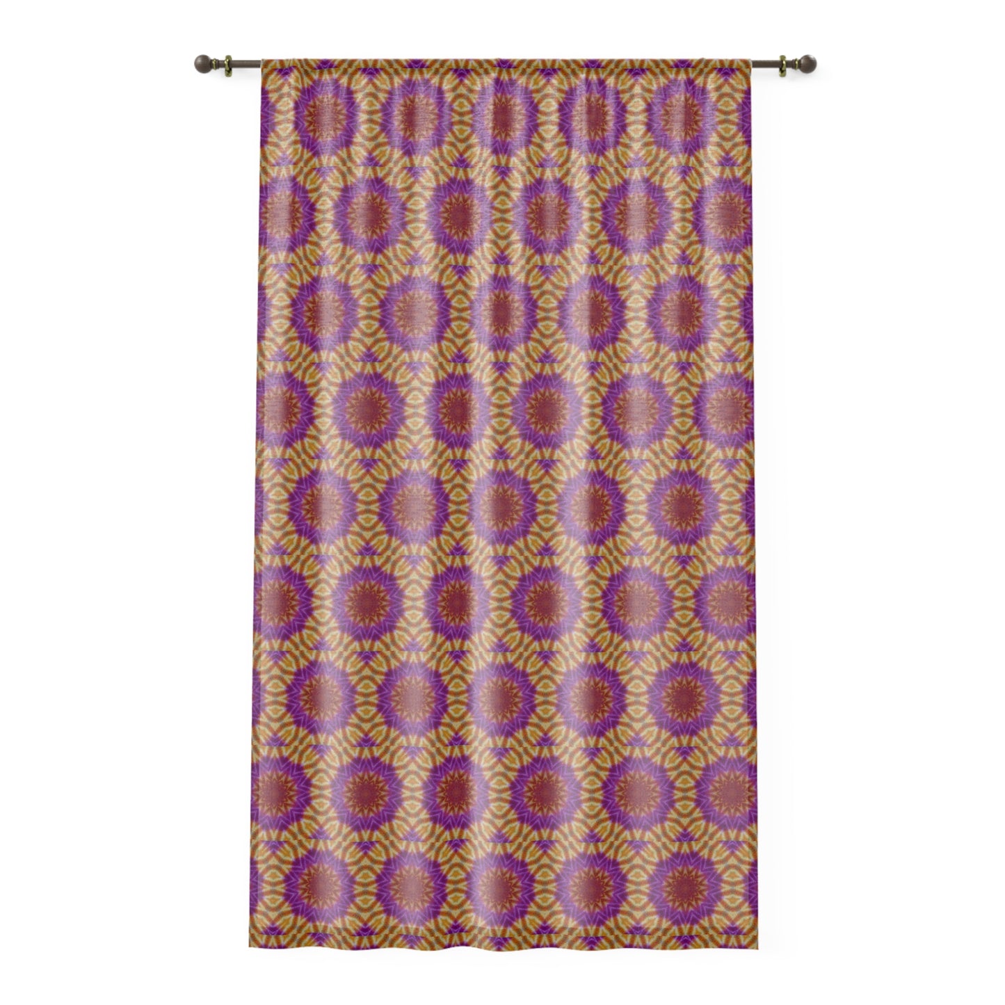 "OST3OS" Cymatic Print Window Curtain - Vibrant Design for Home Decor